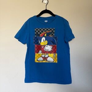Old Navy Sonic the Hedgehog Colorful Checkered Tee Shirt